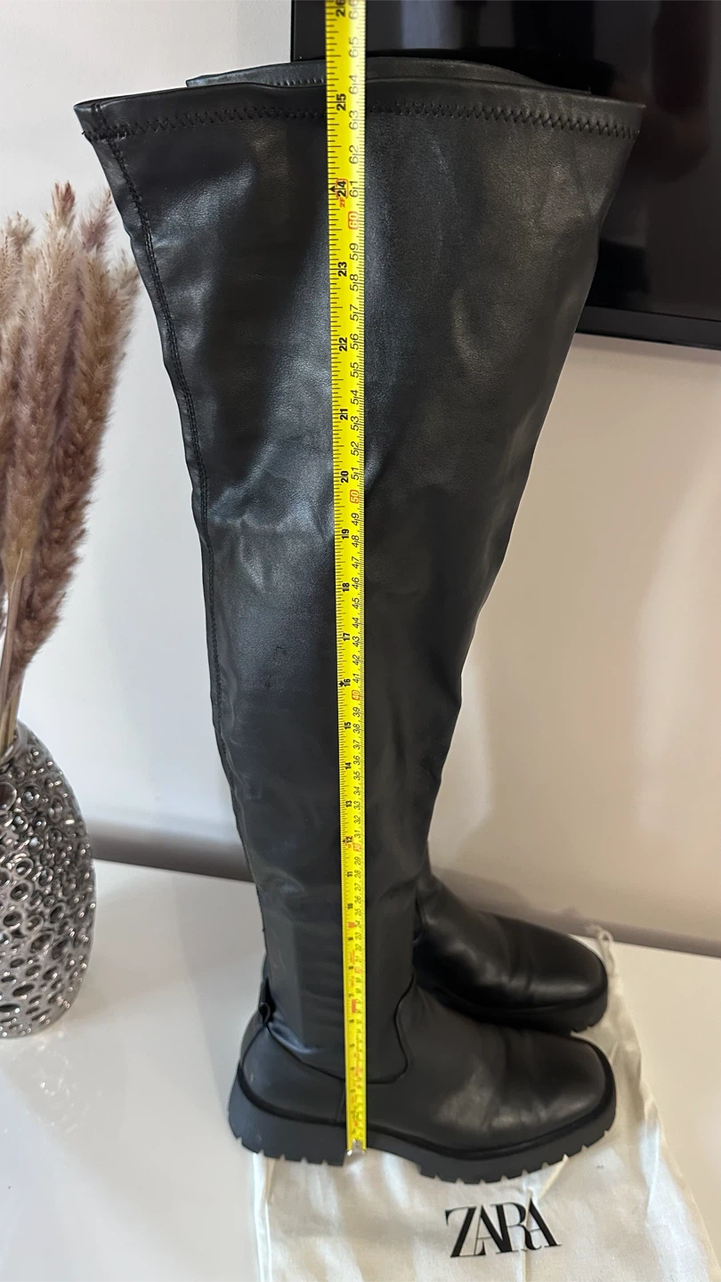 Zara Black Over-the-Knee Boots size 8 - photo 4