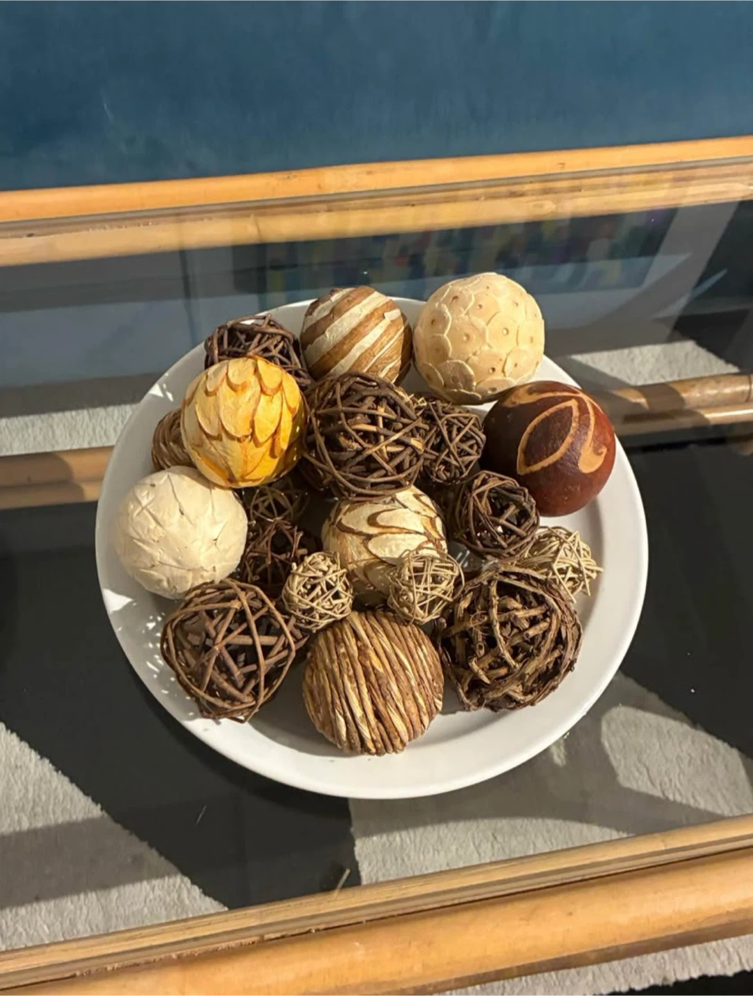 Decorative Wicker and Wood Decorative Balls - photo 2