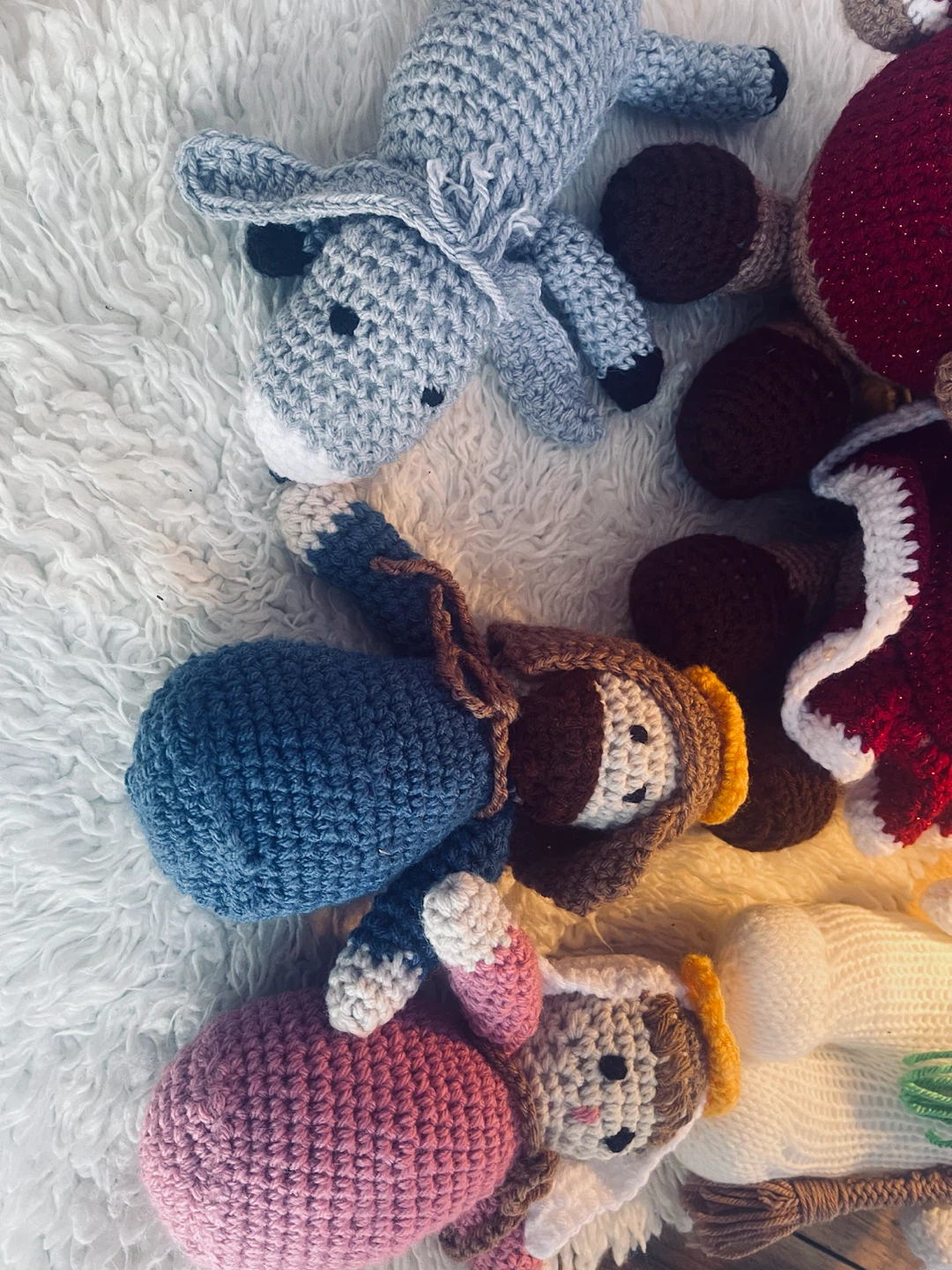 Set of 5 Handmade Christmas Crochet Plush Toys - photo 4