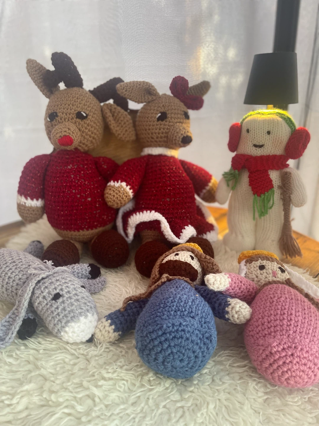 Set of 5 Handmade Christmas Crochet Plush Toys - photo 5