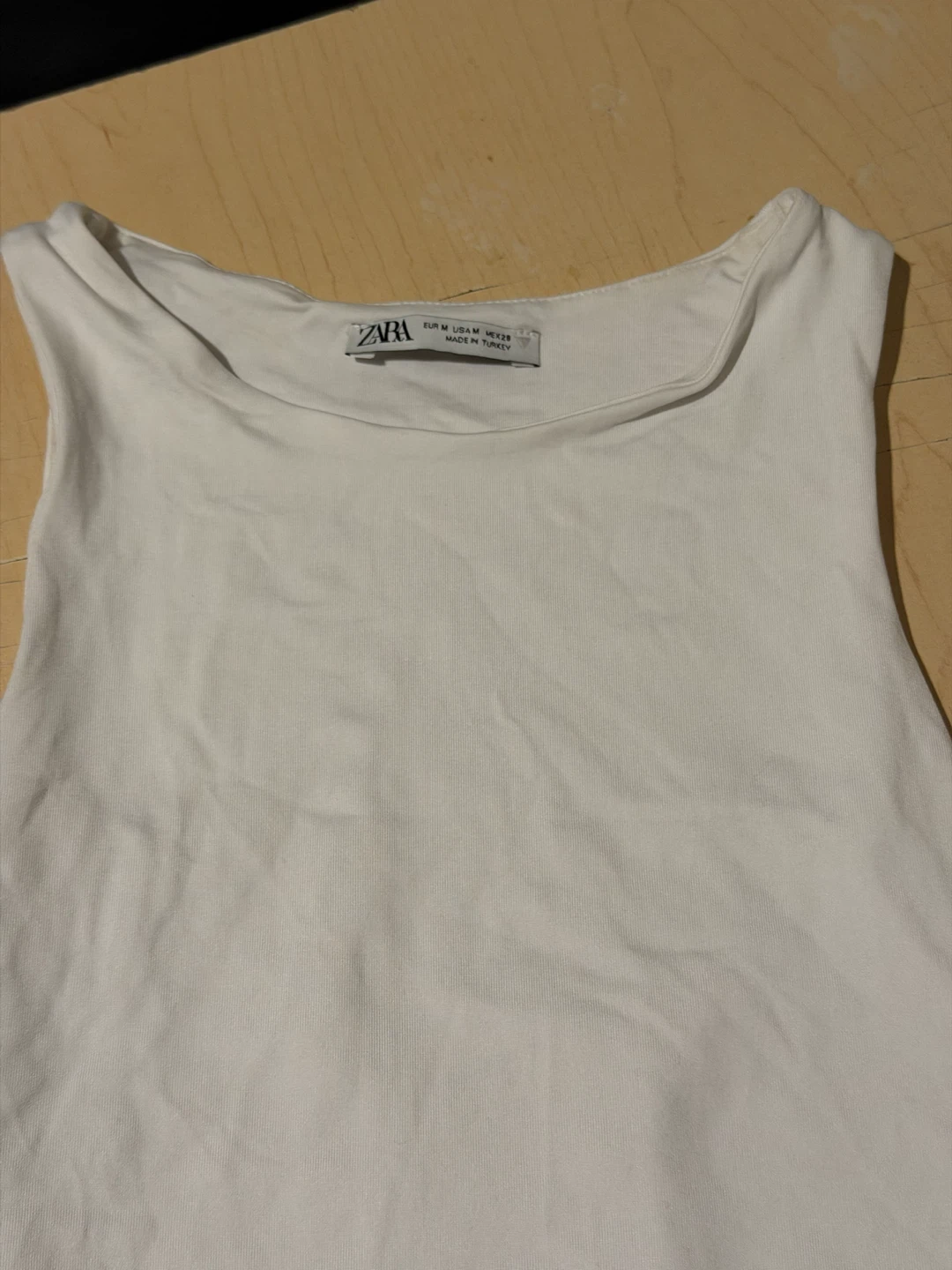 ZARA white sleeveless bodysuit