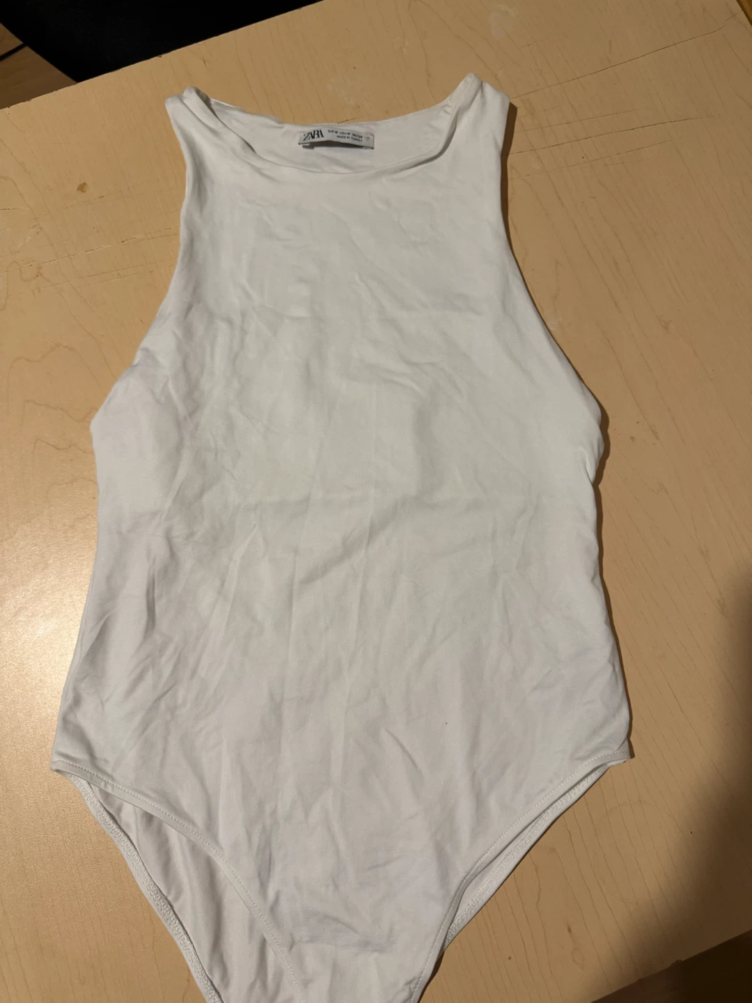 ZARA white sleeveless bodysuit - photo 2