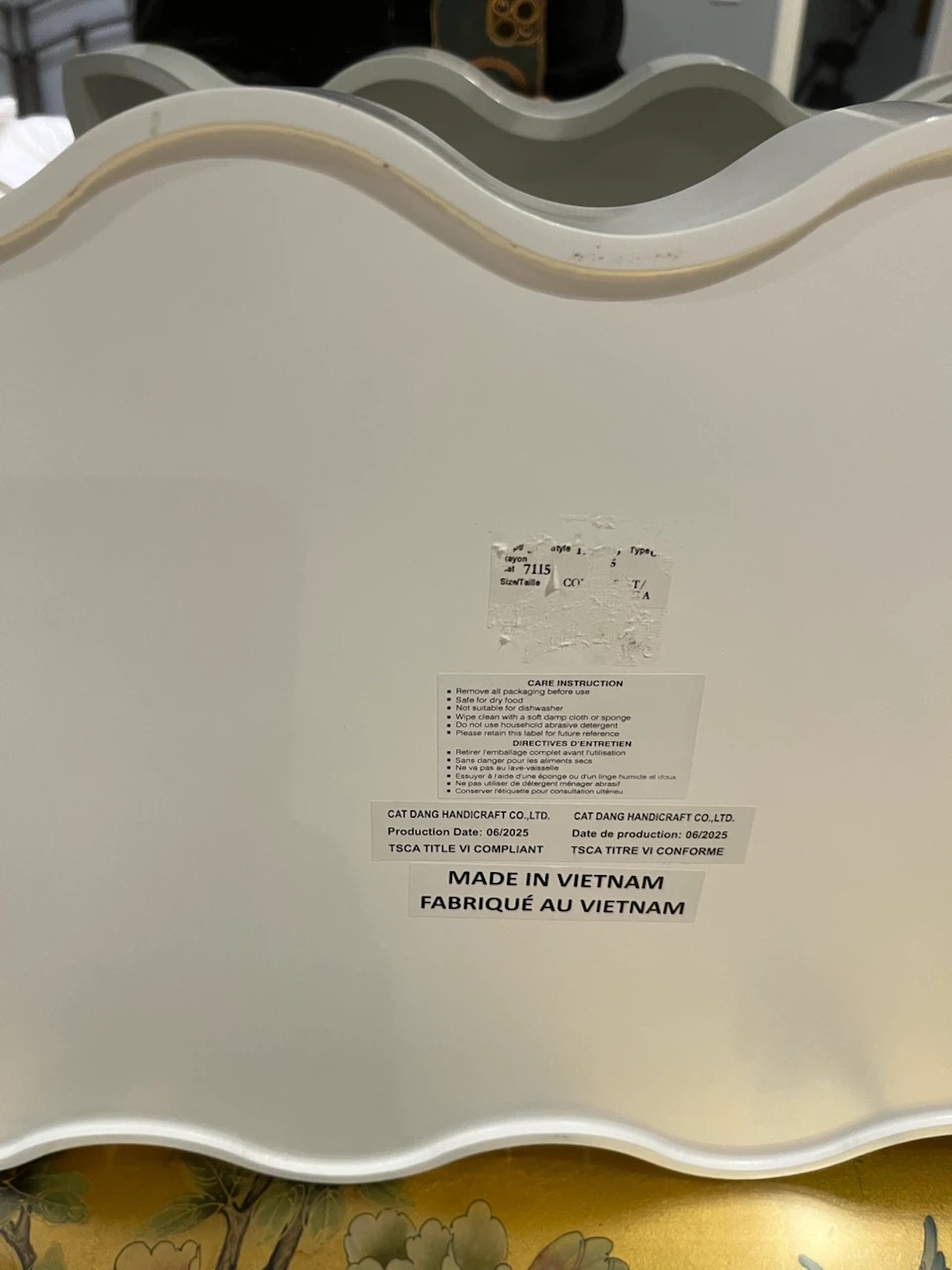 Handicraft White Wavy Serving Tray - photo 3