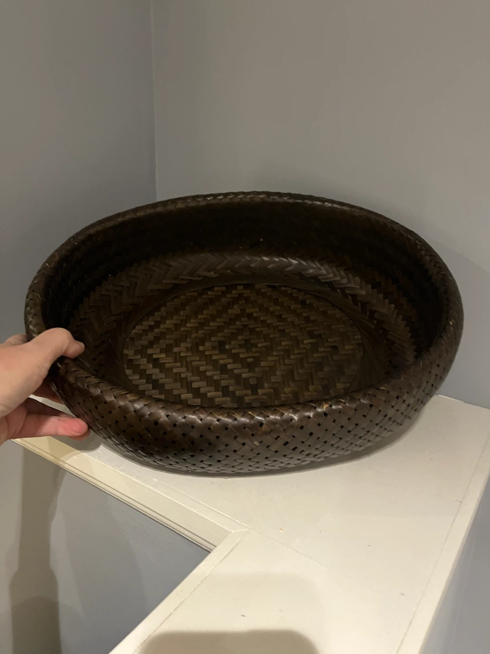 Dark Woven Bread Basket - photo 3