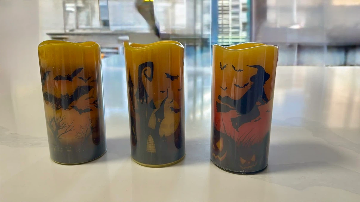 NEW - 3 Pack Halloween Flameless LED Candles - photo 2