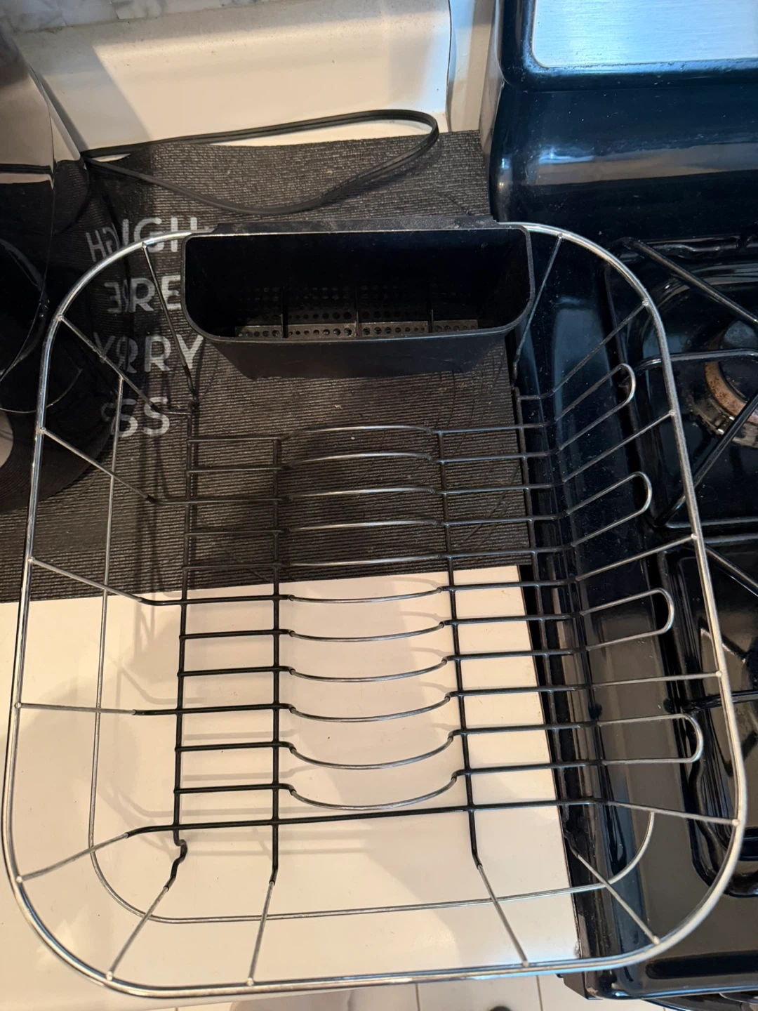 Chrome and Black Dish Drying Rack - photo 3