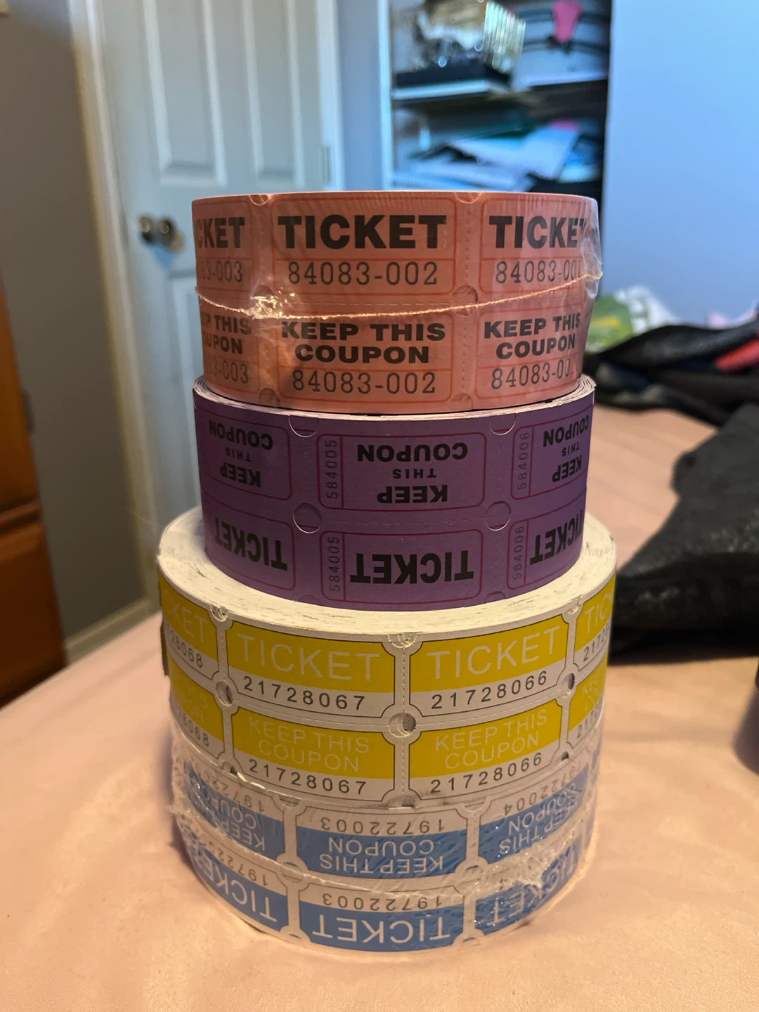 Assorted Rolls of Raffle Tickets