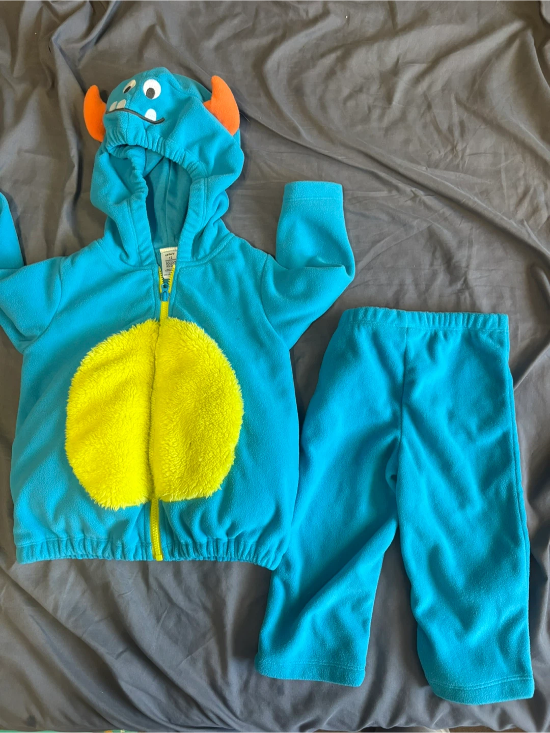 Carter's Monster Hoodie and Pant Set, Size 12 Months - photo 2
