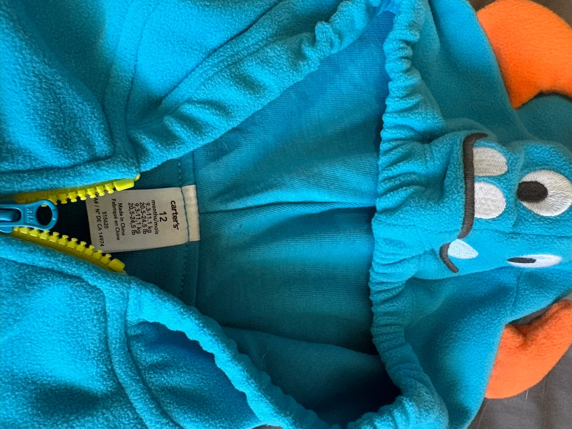 Carter's Monster Hoodie and Pant Set, Size 12 Months - photo 3