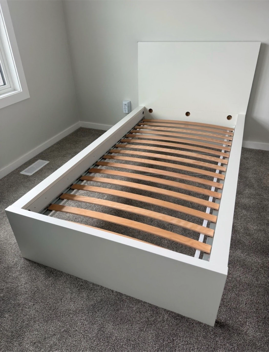 IKEA MALM white twin bed frame