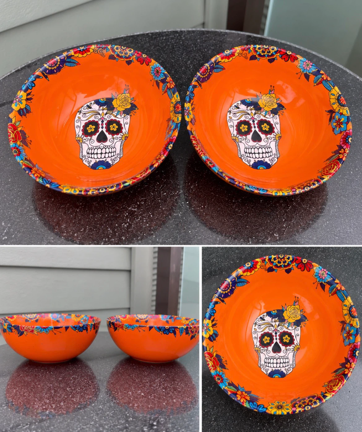Williams Sonoma Day of the dead set of two bulbs