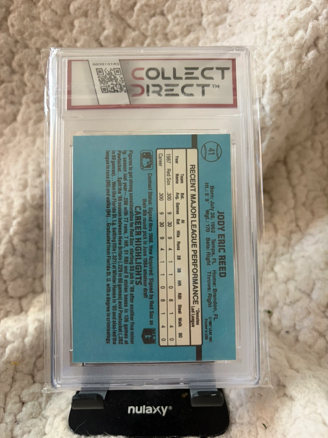 1988 Donruss Jody Reed Rated Rookie Authentic Auto - photo 2