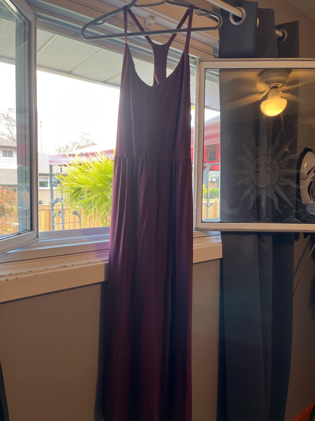 Maroon Racerback Maxi Dress