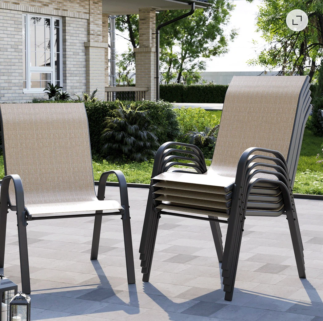 Set of 6 Outdoor Patio Chairs - photo 2