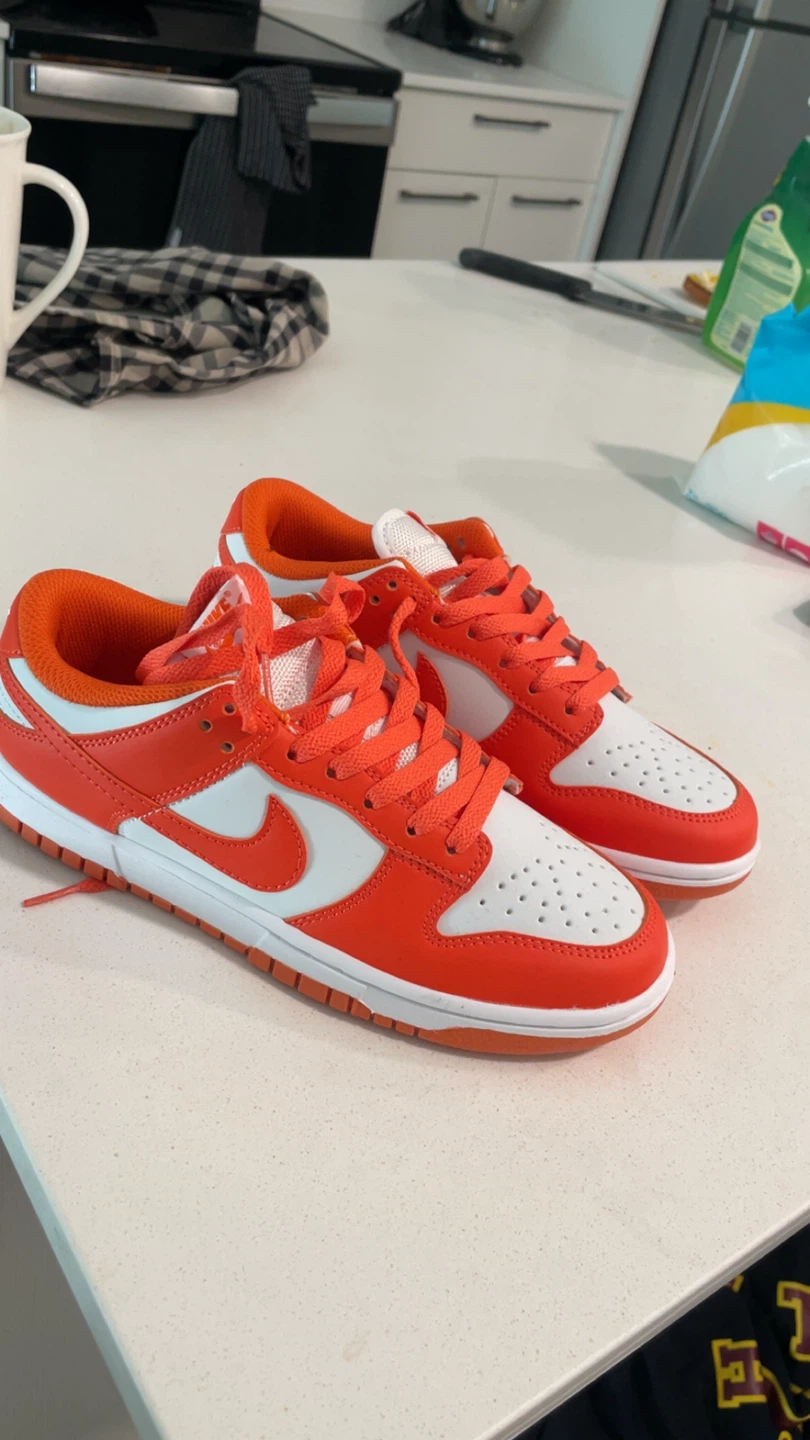 Nike Dunk Low Syracuse Orange and White Sneakers