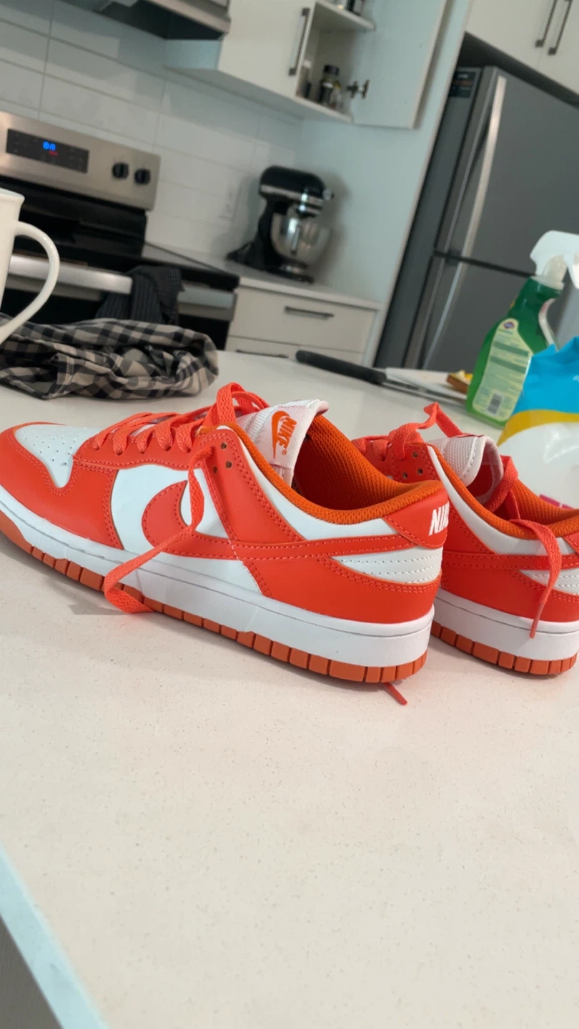 Nike Dunk Low Syracuse Orange and White Sneakers - photo 2