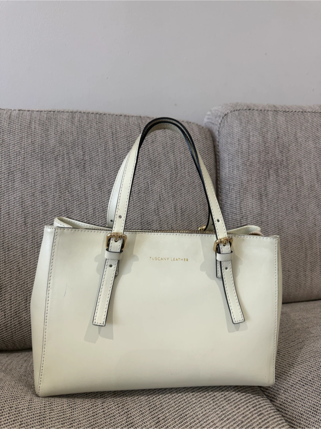 Tuscany Leather Cream Handbag
