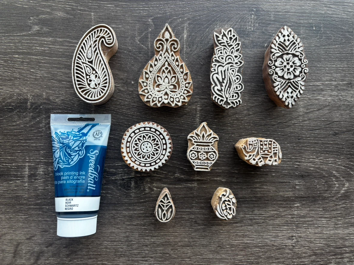 Wooden Block Printing Set with Speedball Ink - photo 3
