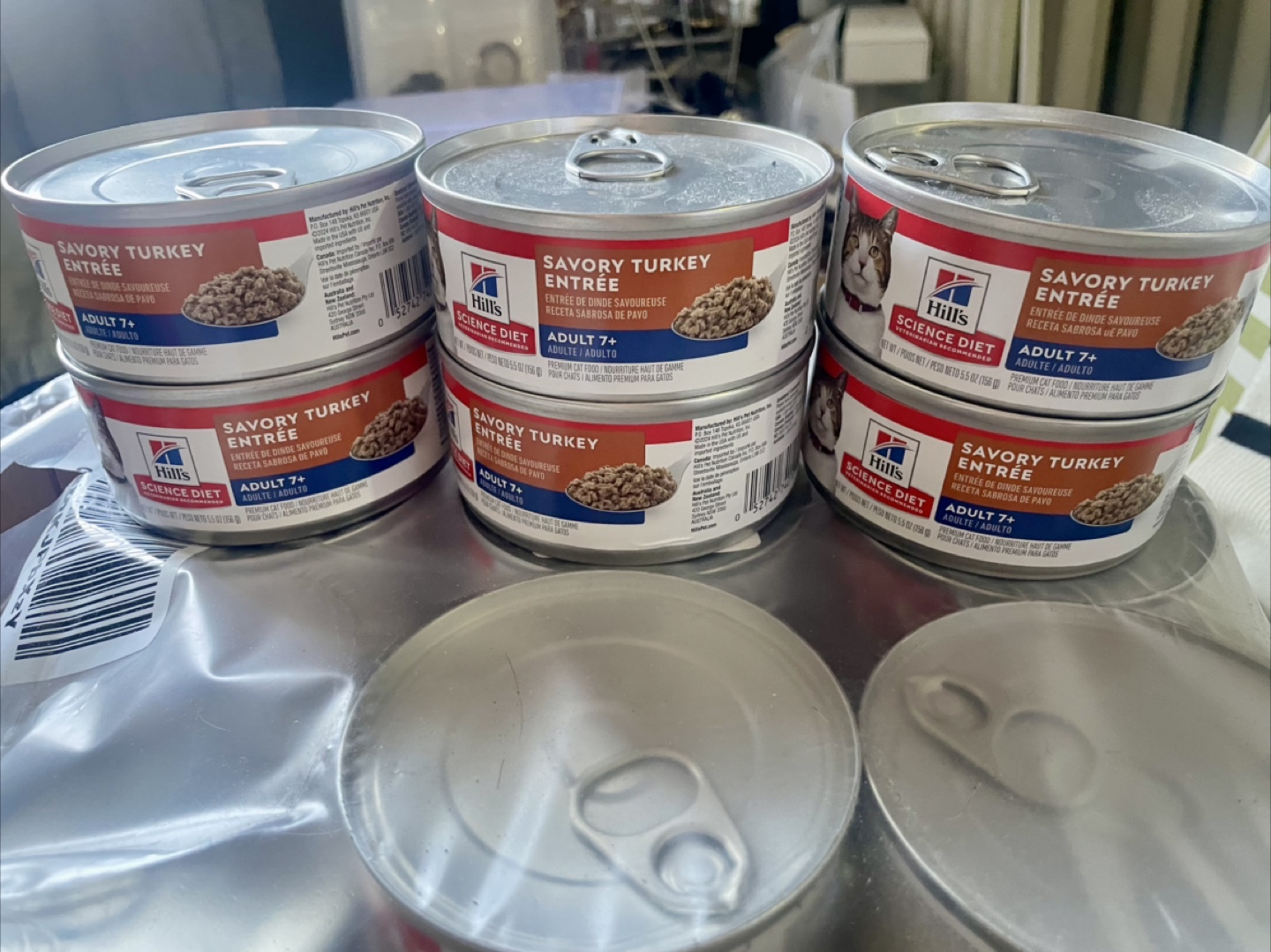 Hill's Science Adult 7+ Cat Food: 24 LARGE cans chicken + turkey - photo 3