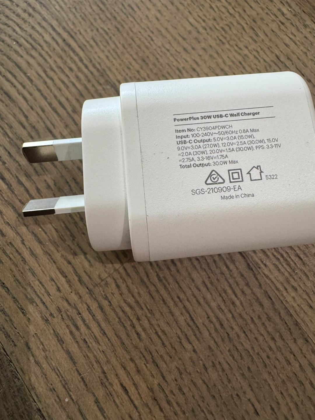 USB-C Wall Charger for travel to Europe/Australia