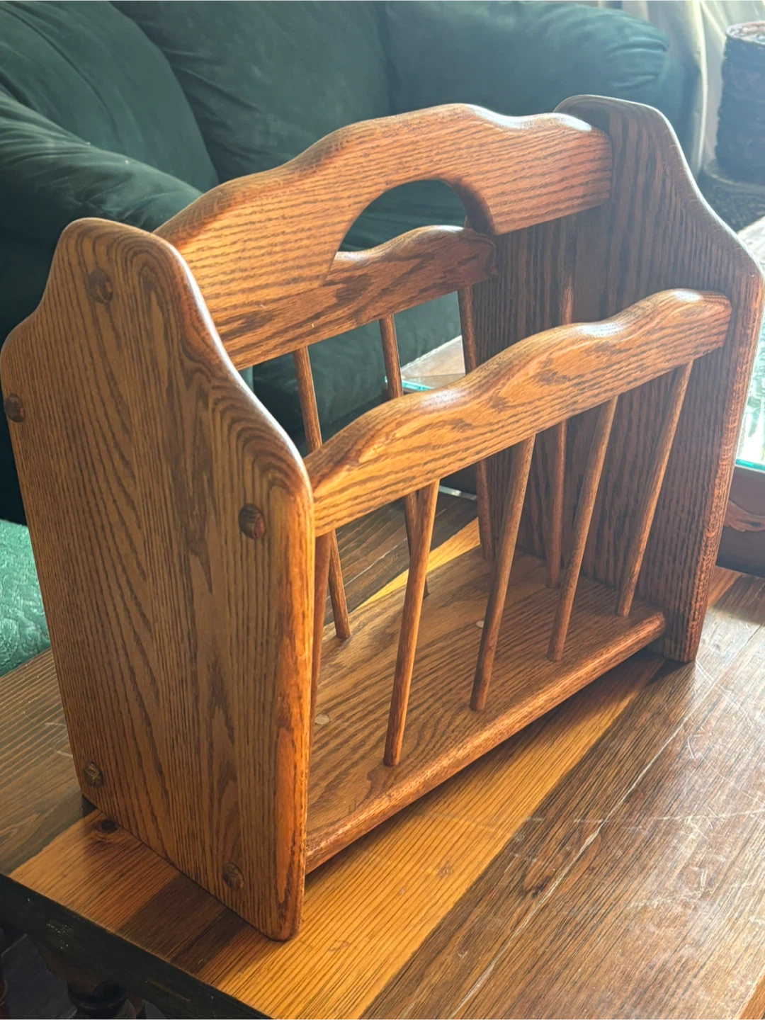 Solid Oak Magazine Rack - photo 2