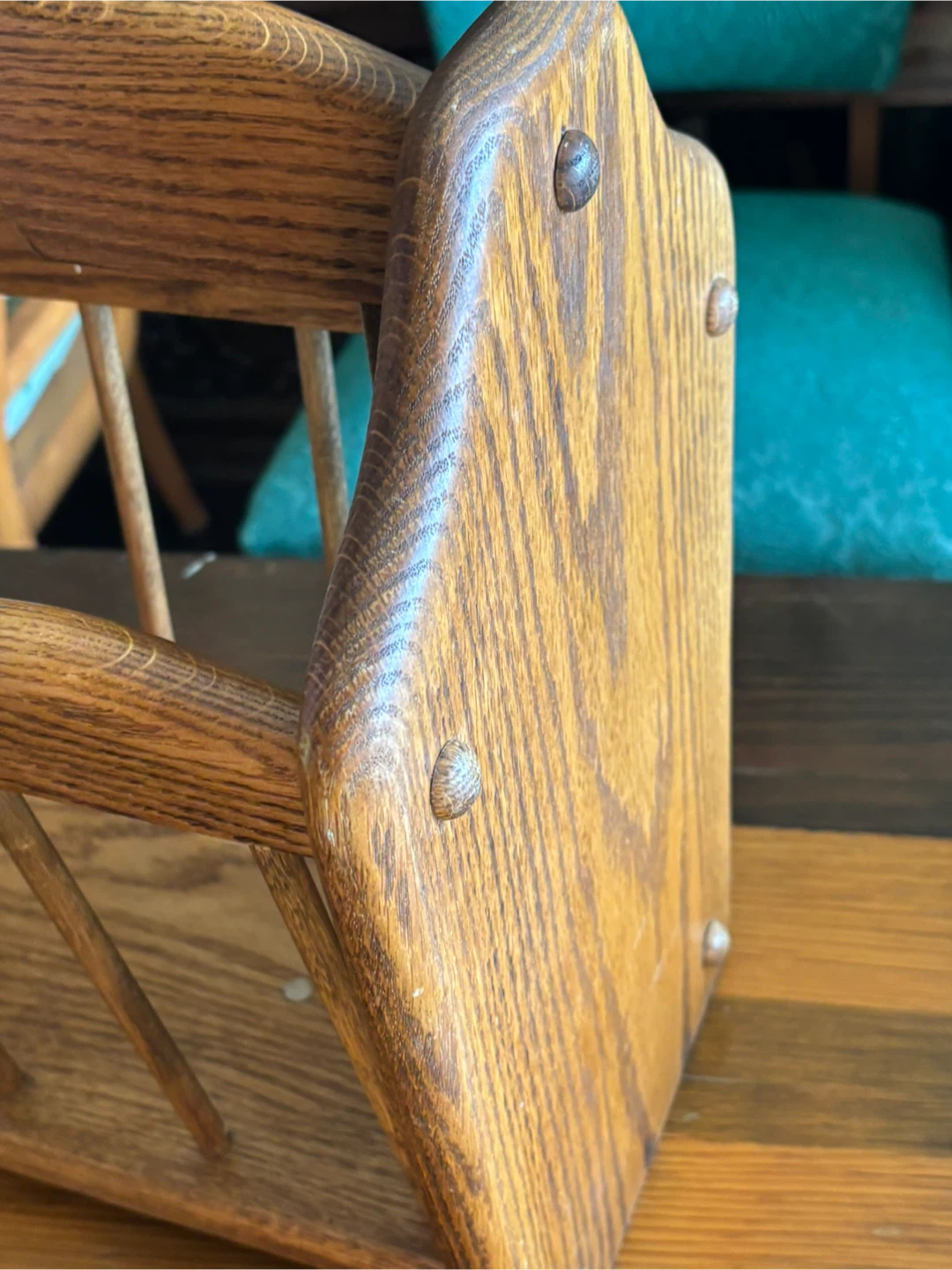 Solid Oak Magazine Rack - photo 3