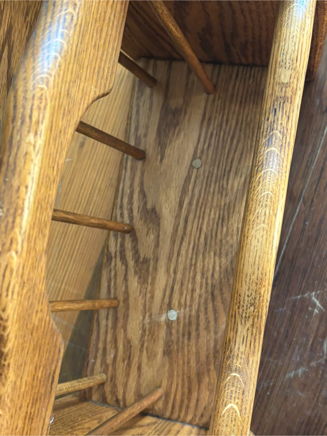 Solid Oak Magazine Rack - photo 4
