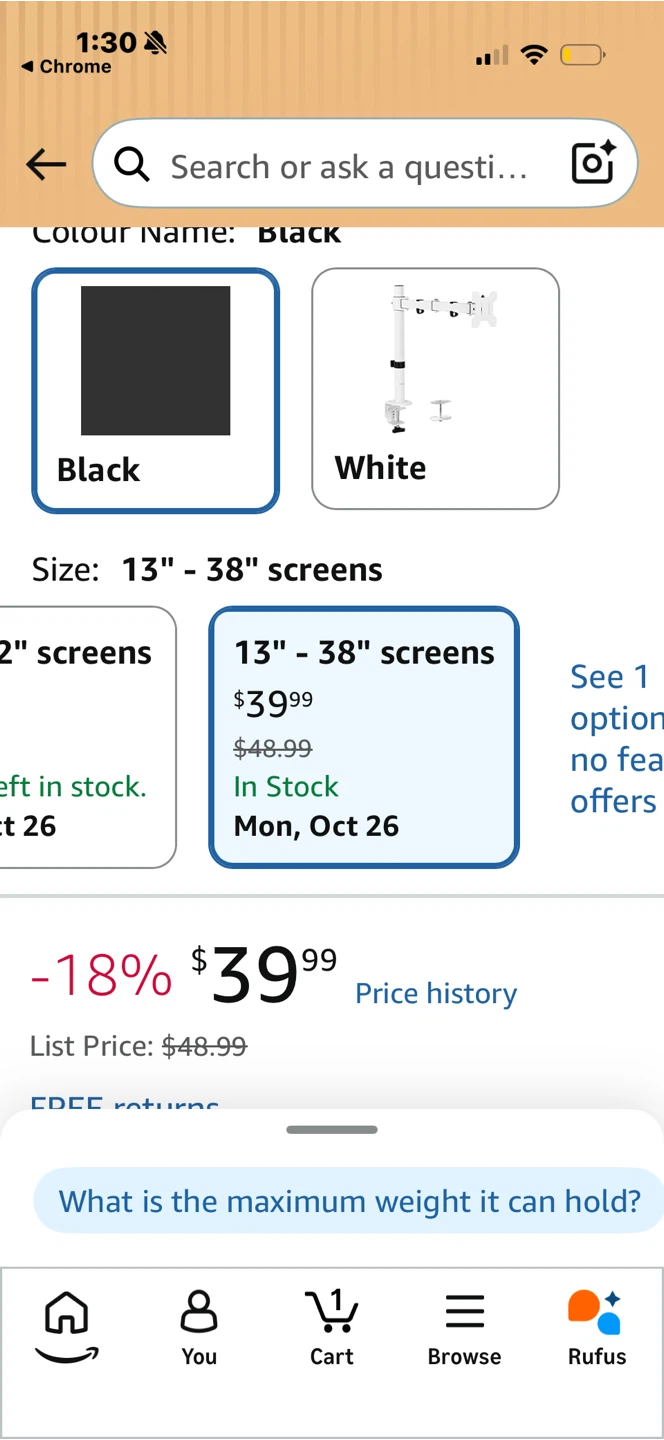 VIVO Single Monitor Arm Desk Mount STAND-V001 - photo 3