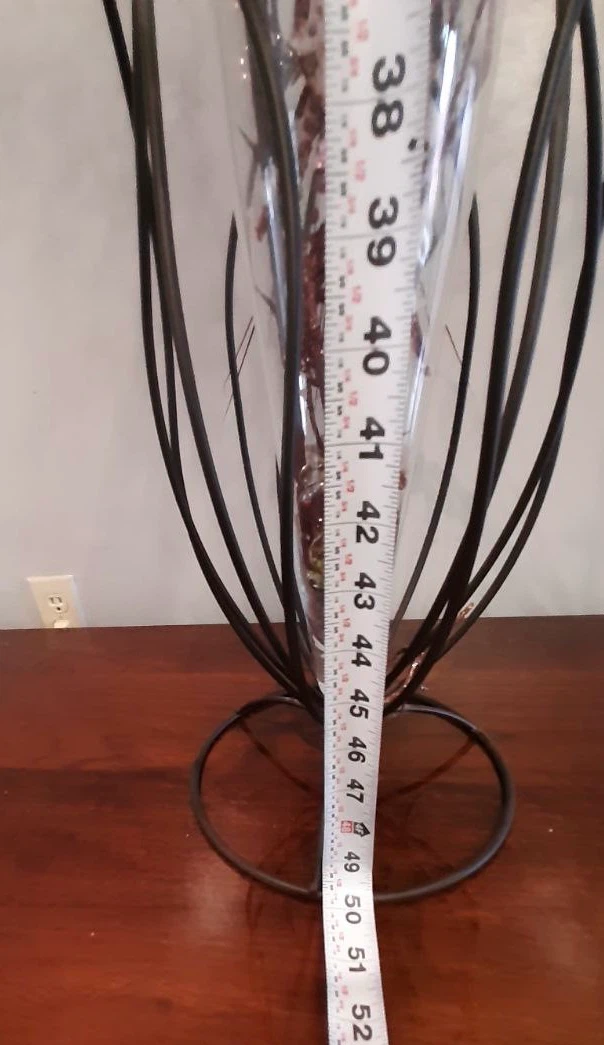 Tall Metal Stand Vase with Decorative Branches - photo 5