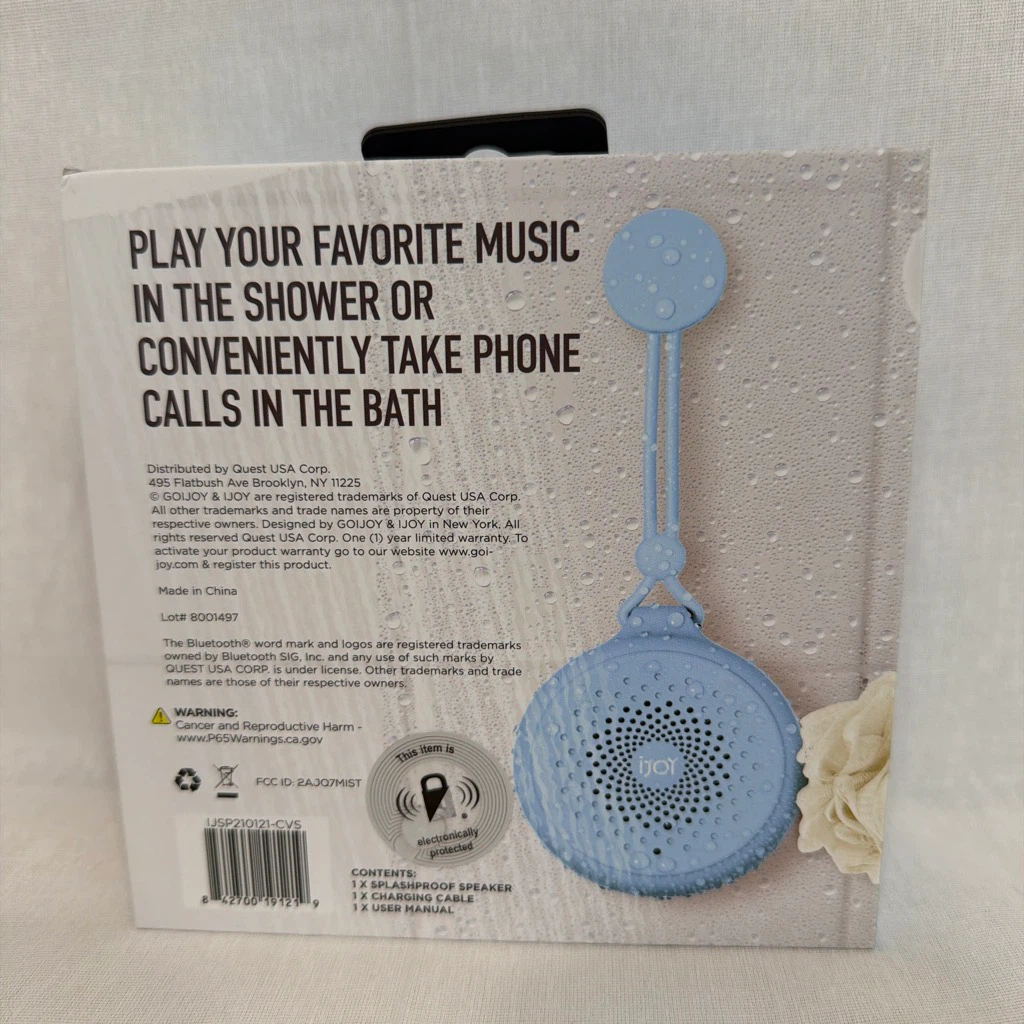 iJoy Bath Bomb Splash Proof Shower Speaker - photo 2