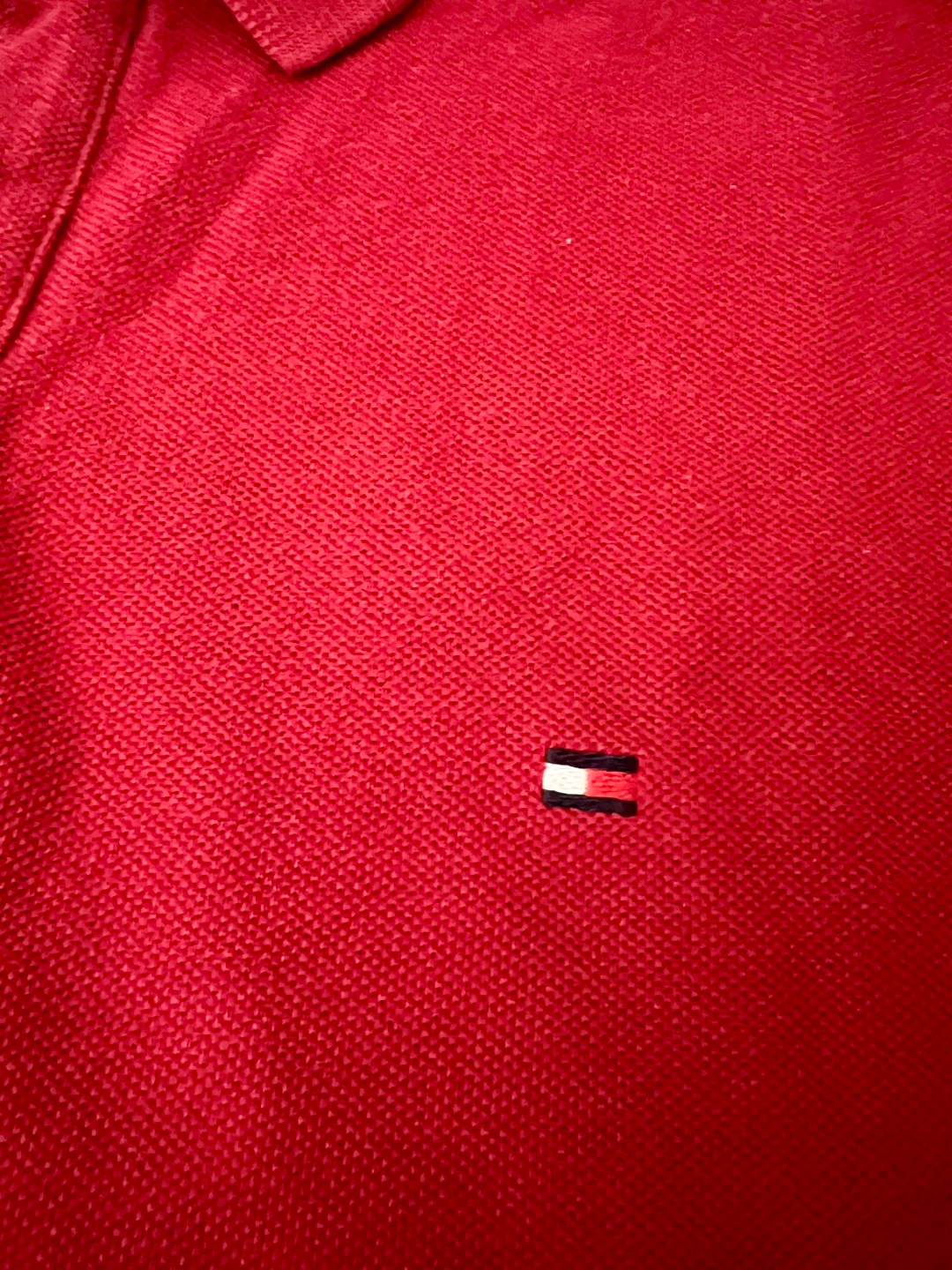 Tommy Hilfiger Custom Fit Red Polo Shirt XL - photo 3