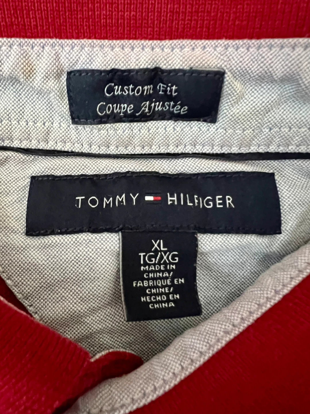 Tommy Hilfiger Custom Fit Red Polo Shirt XL - photo 4