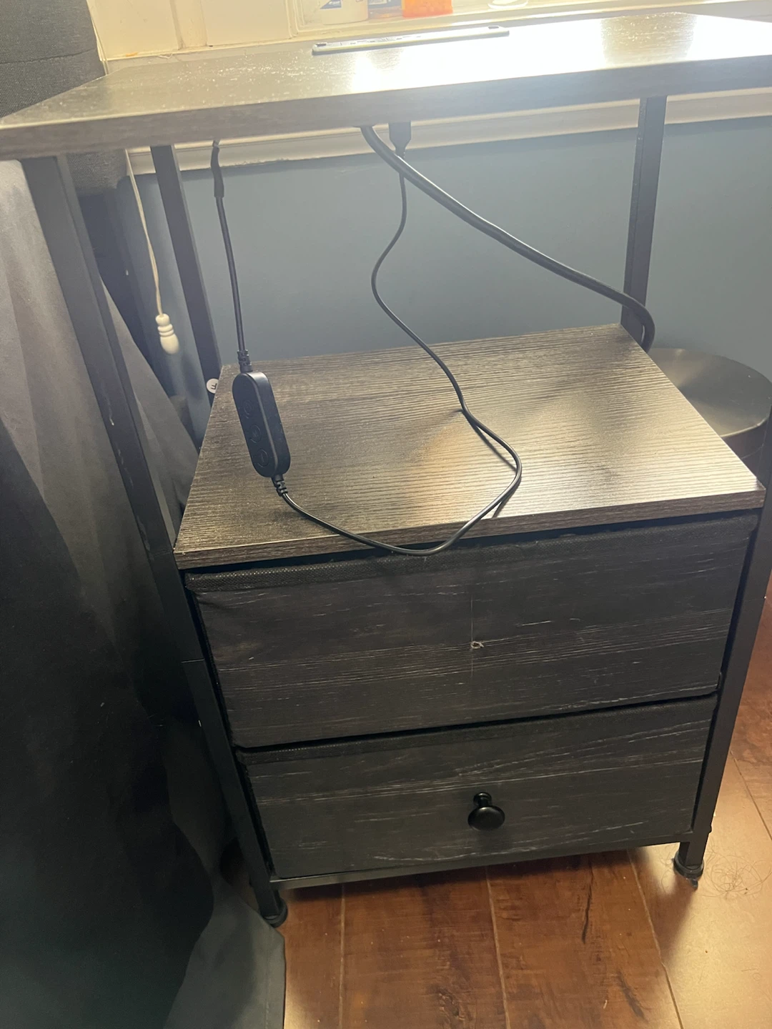LOAKEKEL LED Nightstand with Charging Station - photo 3