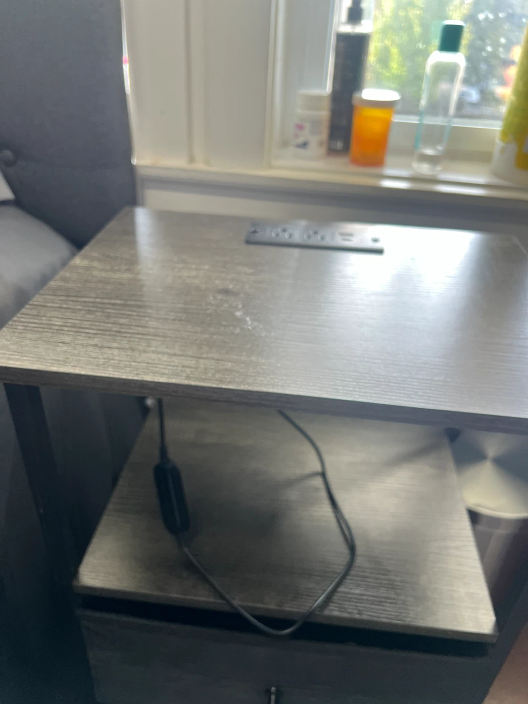LOAKEKEL LED Nightstand with Charging Station - photo 5