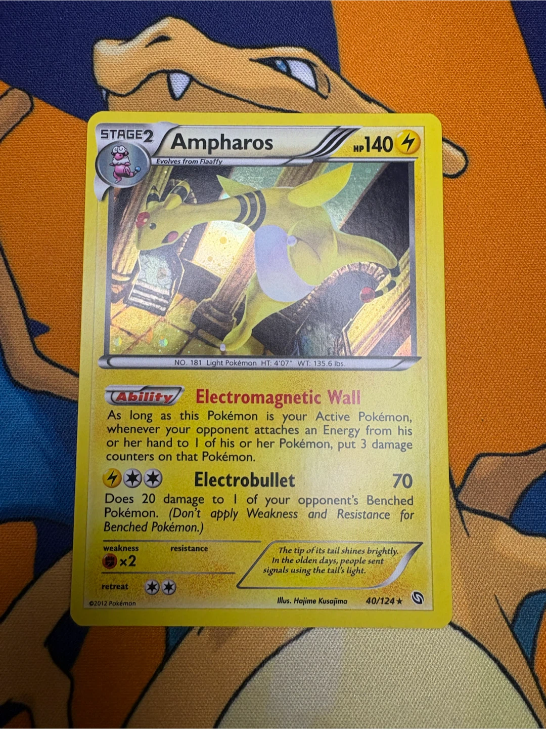 2012 Ampharos 40/124 Holo Pokemon Card NM