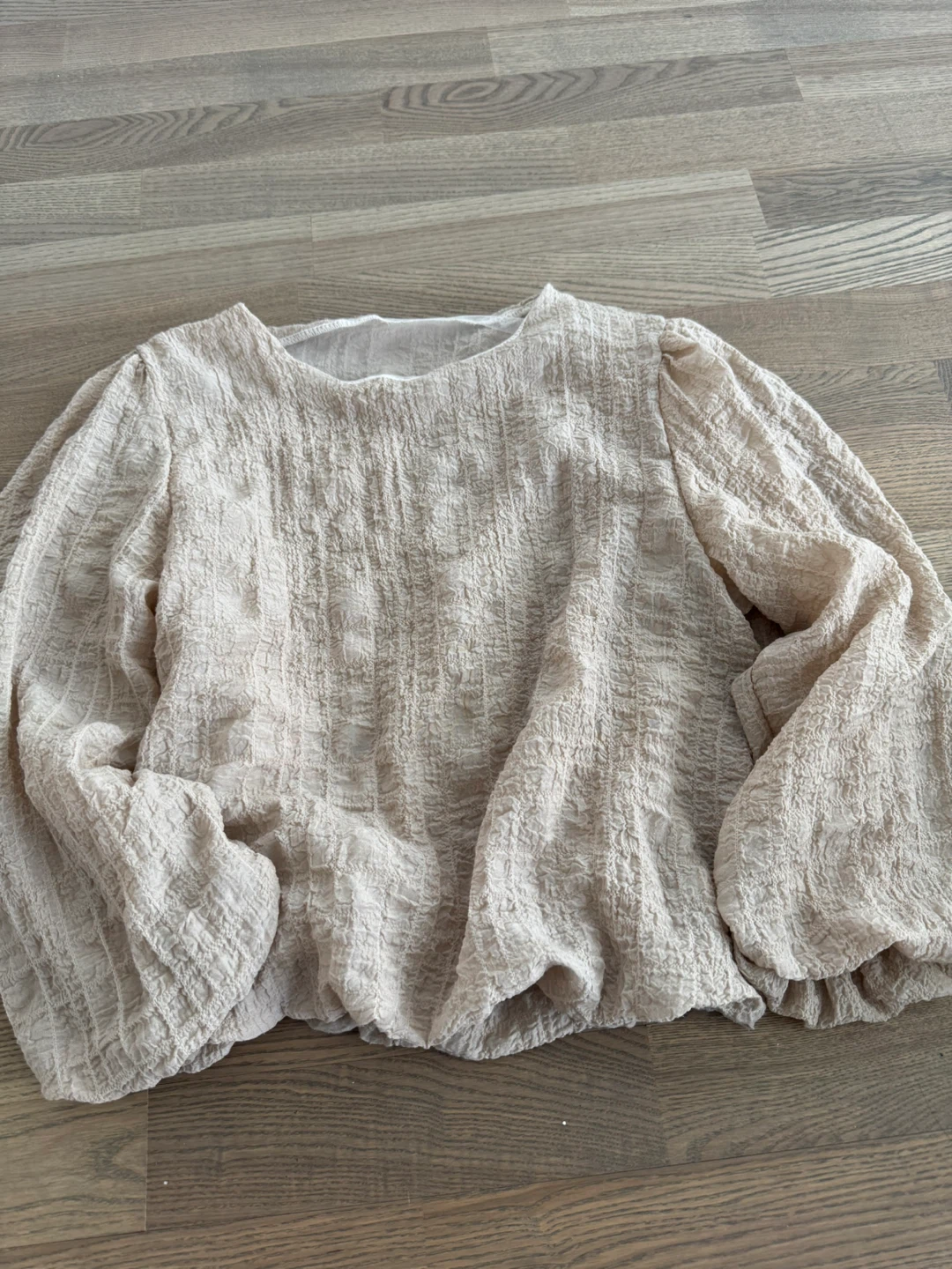 Designer’s Cream Long Sleeve Textured Blouse - photo 2