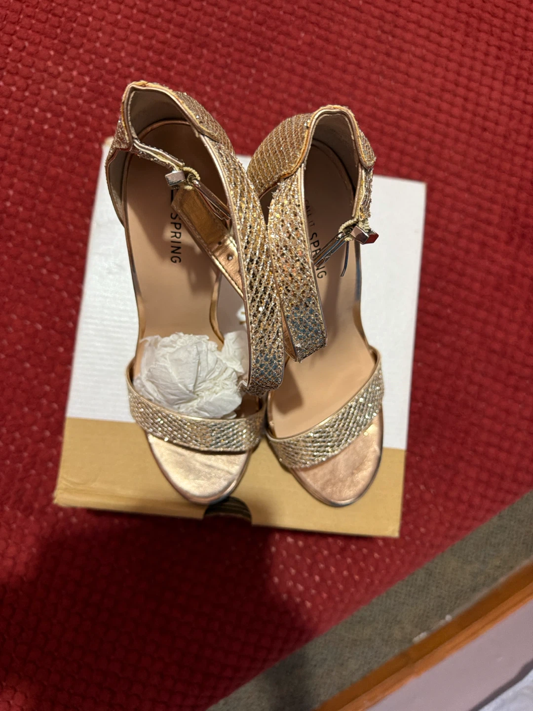 Call It Spring Sheren-87 Gold Heels Size 8.5 US - photo 4