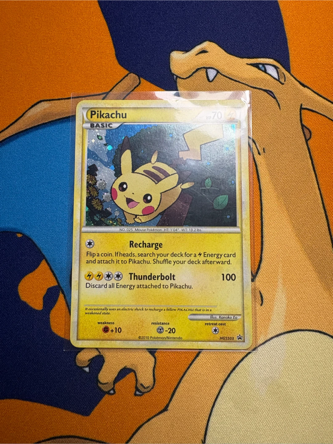 2010 Pikachu HGSS03 Black Star Promo LP - photo 3