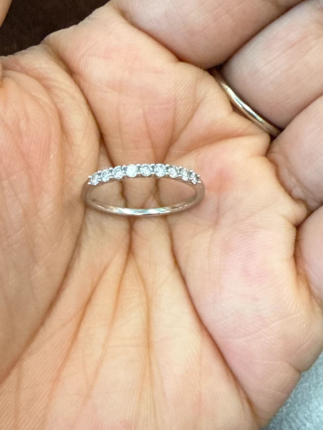 Lab grown diamond silver ring - photo 3