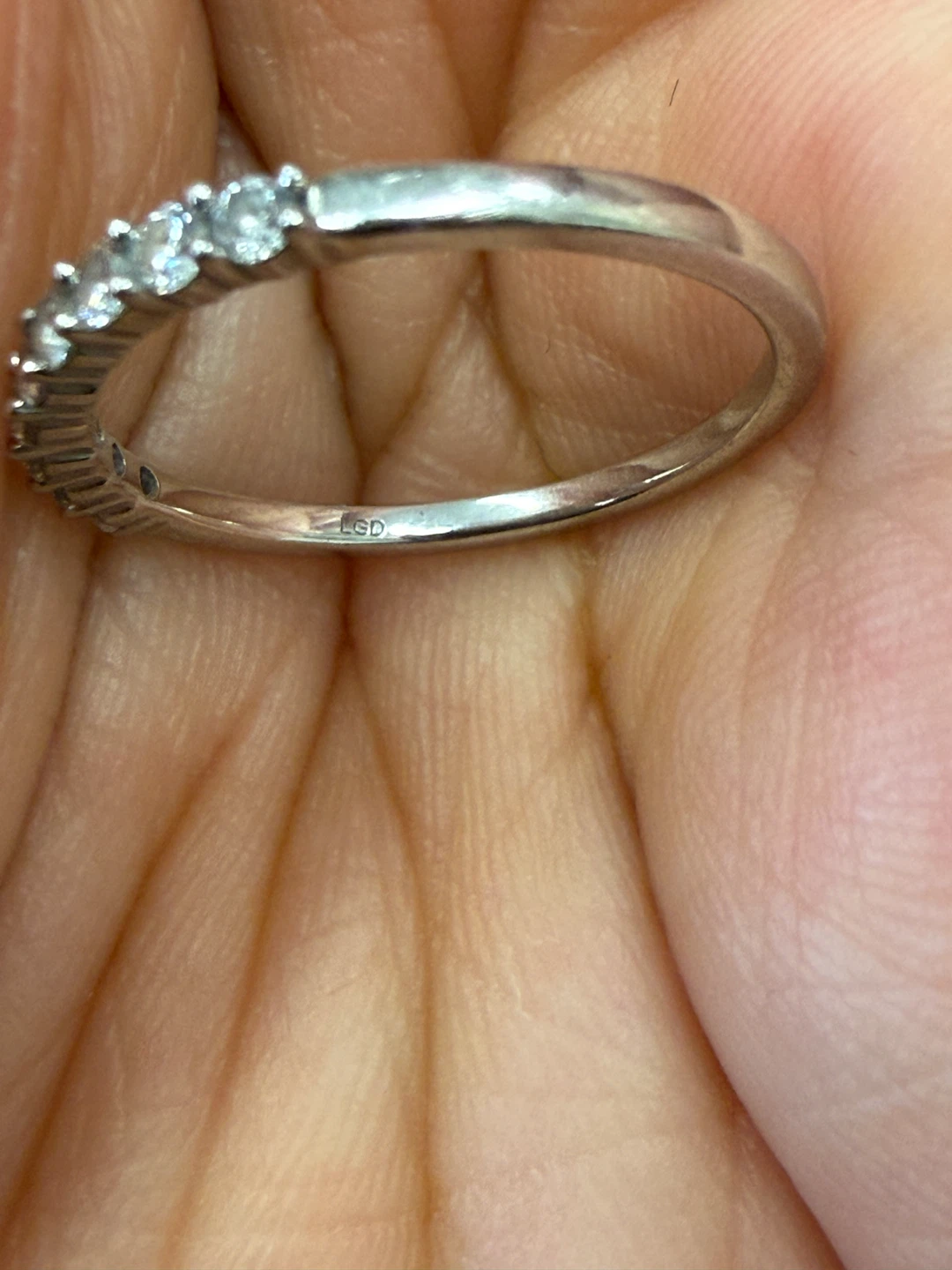 Lab grown diamond silver ring - photo 4