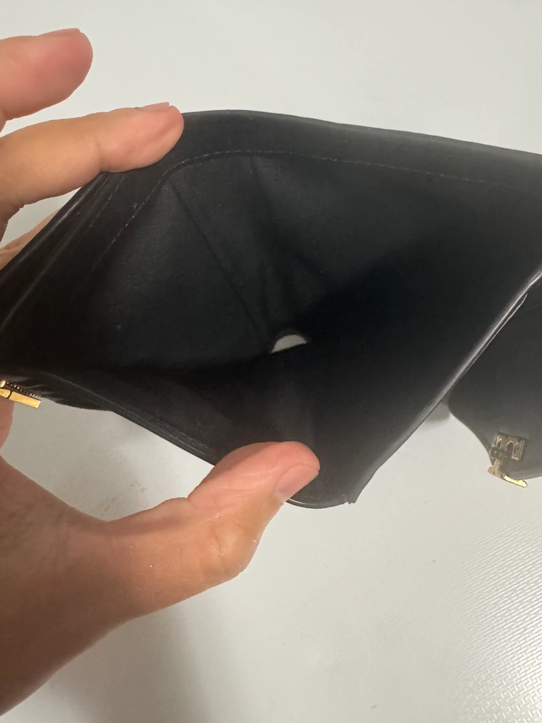 Tory Burch black leather tri-fold wallet - photo 3