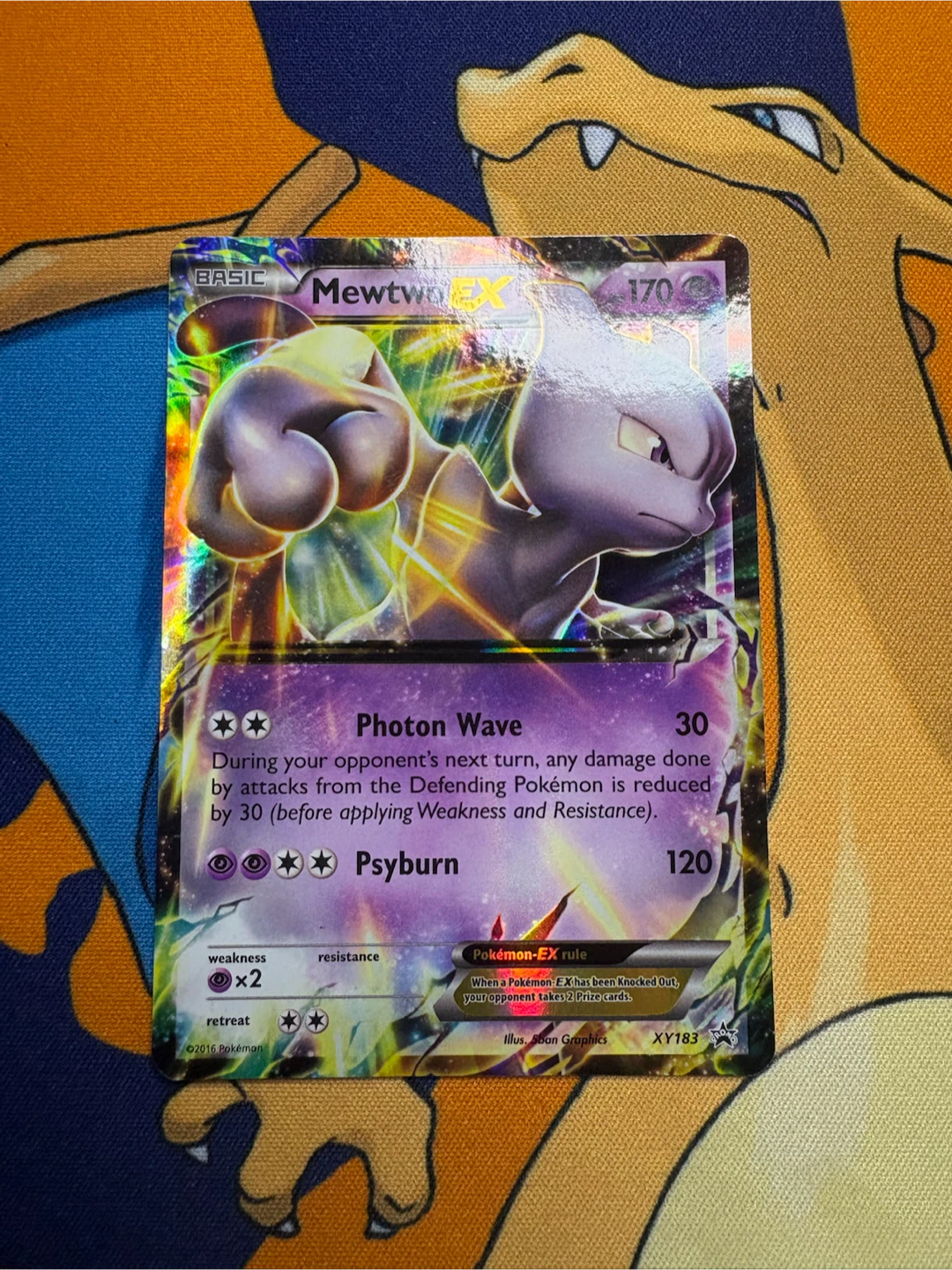 2016 Mewtwo EX Pokemon Card XY183 LP