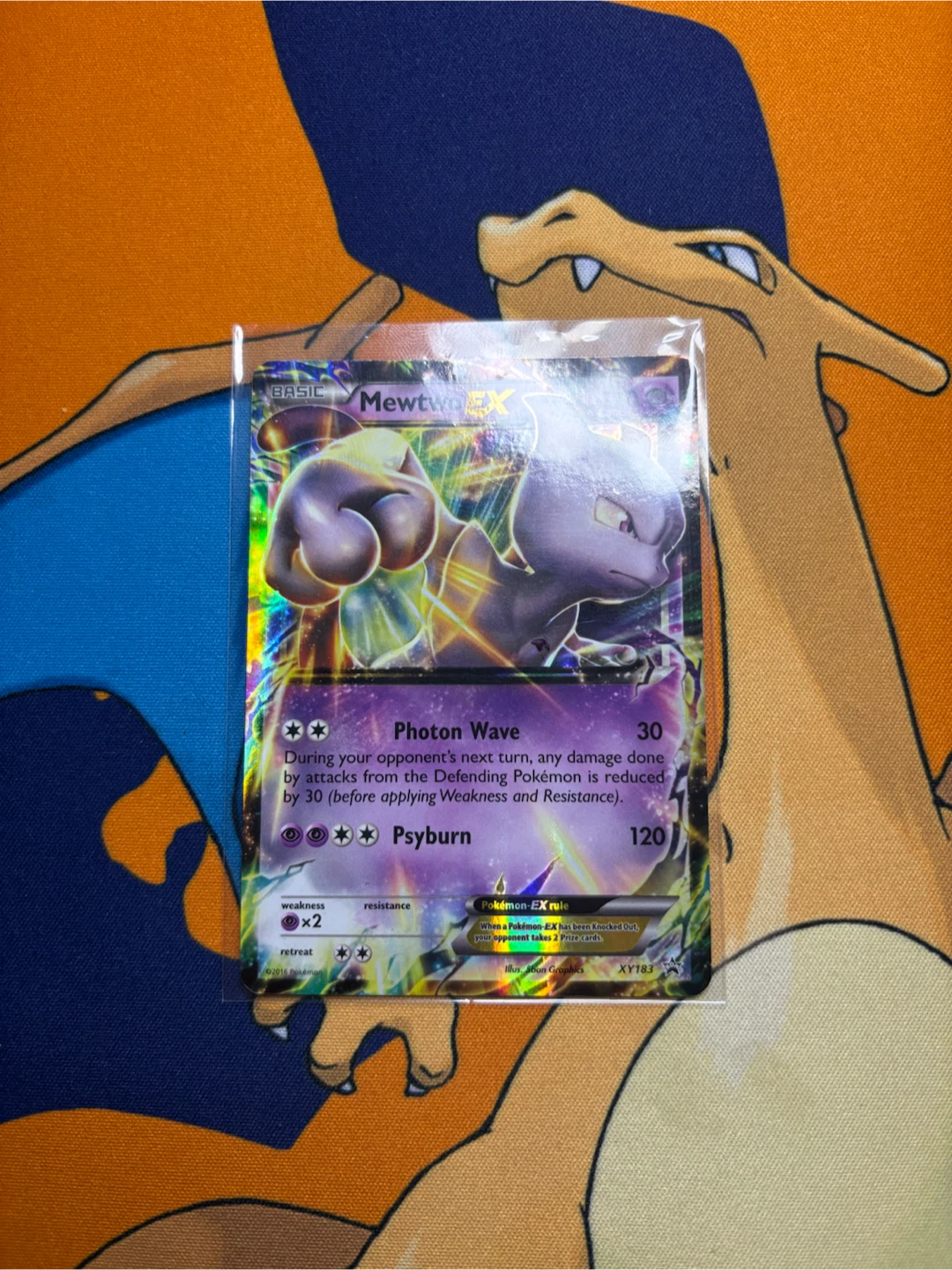 2016 Mewtwo EX Pokemon Card XY183 LP - photo 3