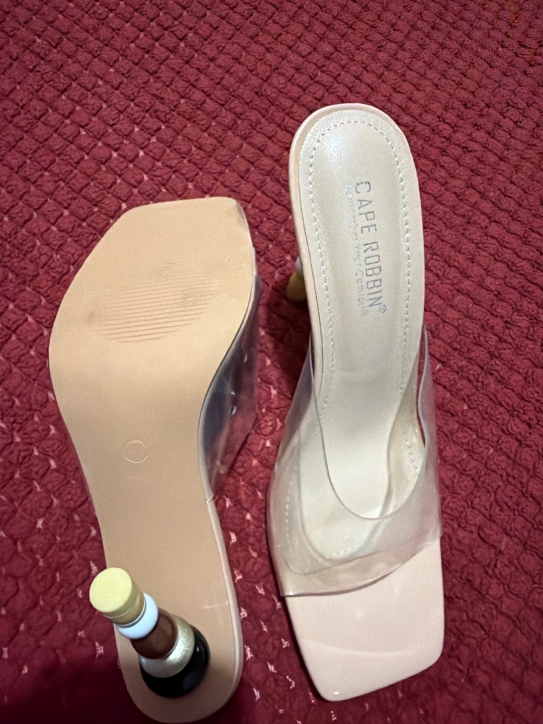 Cape Robbin Clear Strap Heeled Mules - photo 2