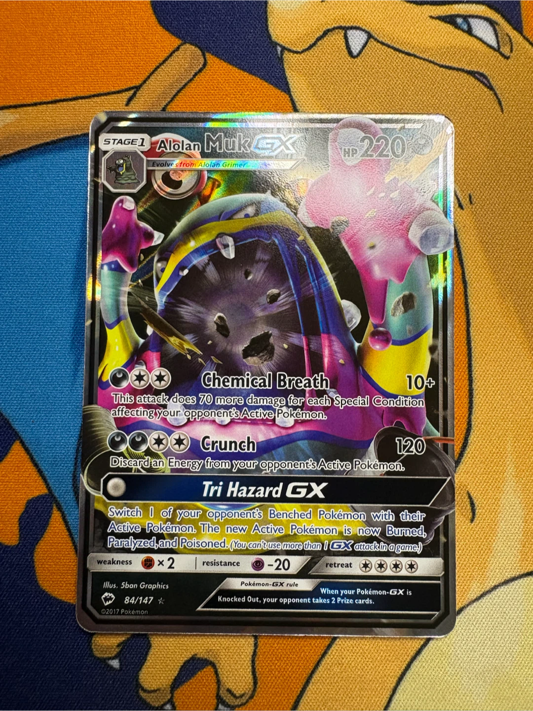 2017 Alolan Muk-GX Burning Shadows NM