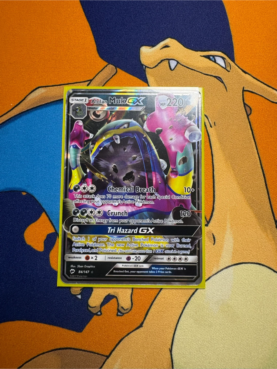 2017 Alolan Muk-GX Burning Shadows NM - photo 3