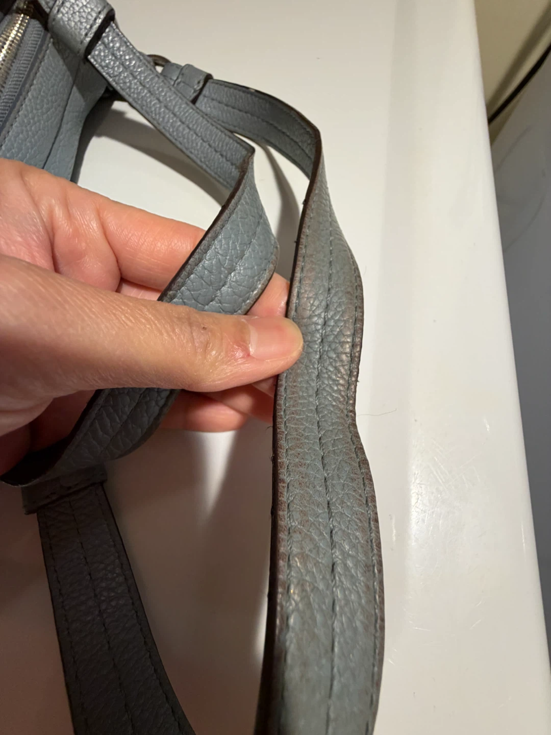 Coach blue leather shoulder bag - photo 4