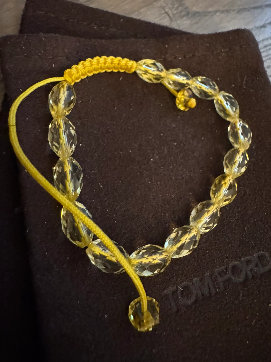 Yellow Crystal Beaded Bracelet