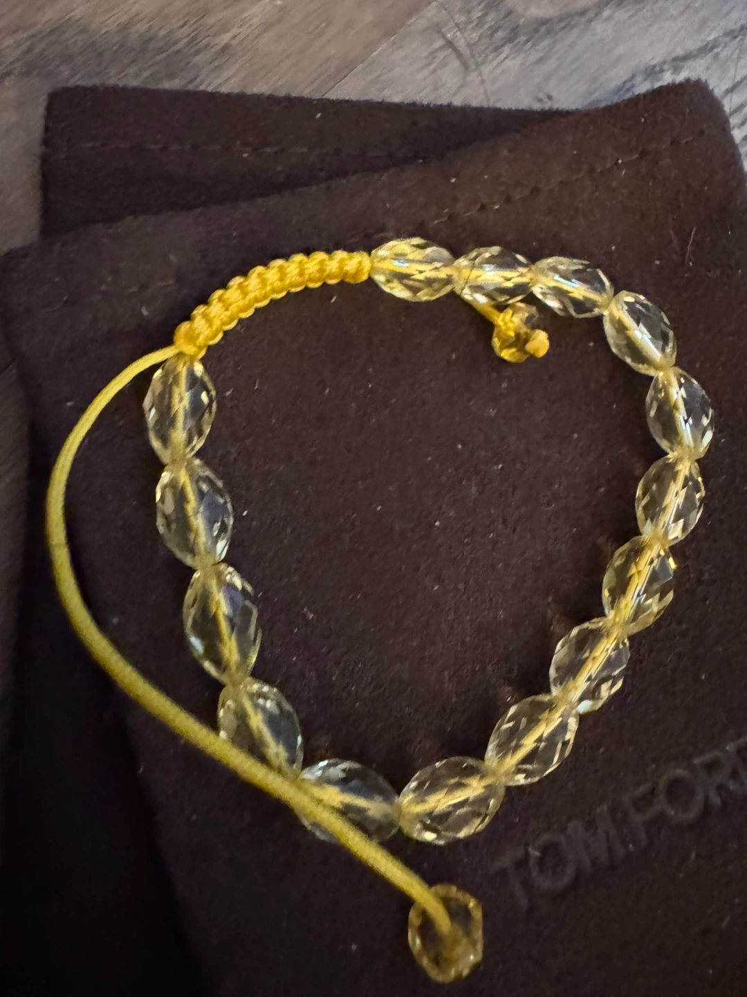 Yellow Crystal Beaded Bracelet - photo 2