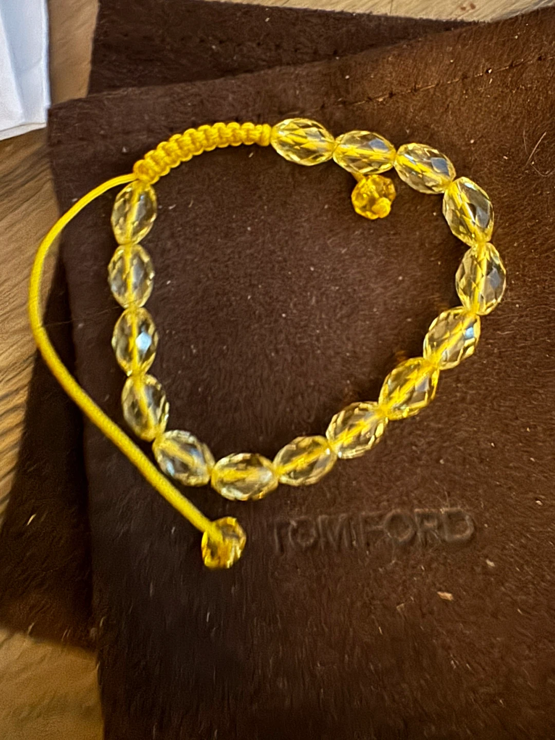 Yellow Crystal Beaded Bracelet - photo 3